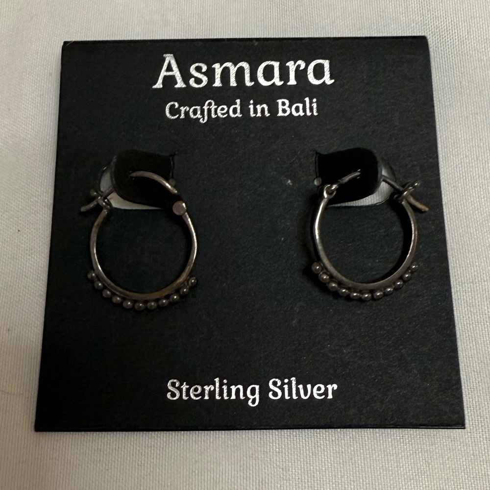 Sterling Silver Hoop Earrings Crafted in Bali